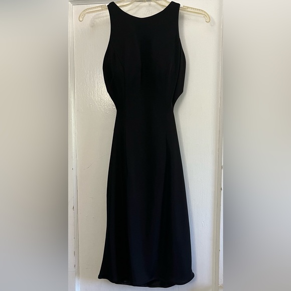 Jovani Black Sculpted Open Back Silver Beaded Cage Evening Dress Size 4 - Picture 3 of 12